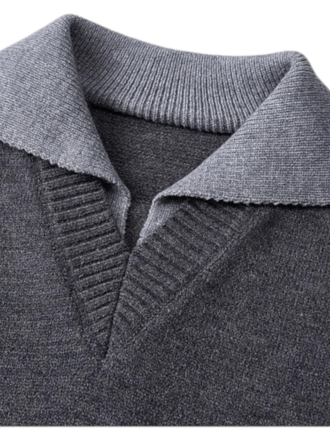 [W.K] CONTRAST-COLLAR POLO KNIT ST5055