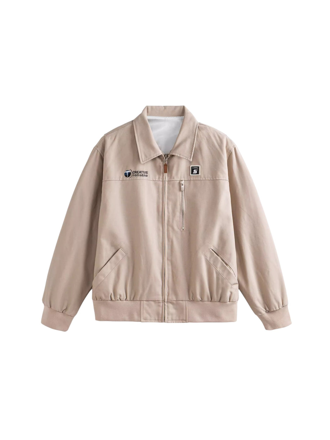 ZIP-FRONT COLLARED JACKET st5068