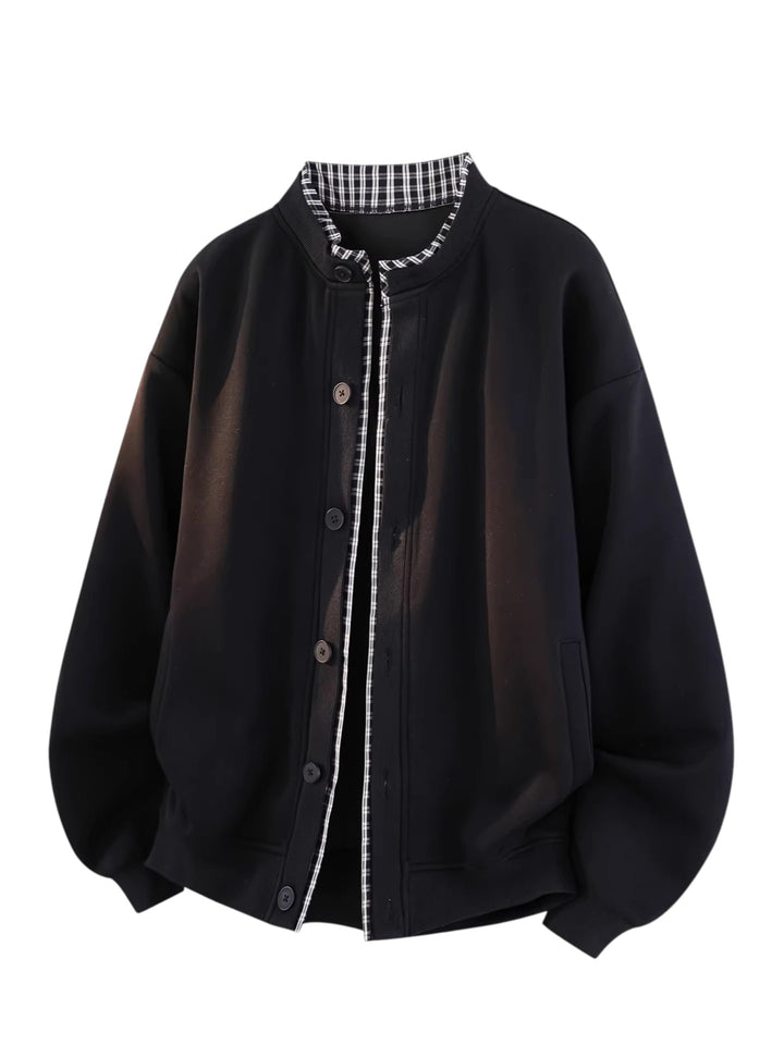 FAKE-LAYER PANELLED KNIT CARDIGAN ST5116