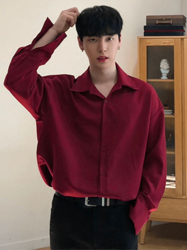 [DAVID&ME] Handsome Ice Silk Shirt st197