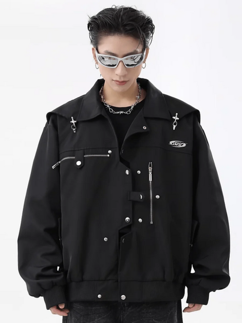 [트렌드 ST] 니치 디자인 메탈 재킷 st1854