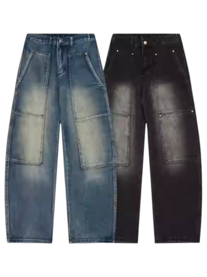 [DAZHONGMA] VINTAGE RIVETED WORK JEANS st5046