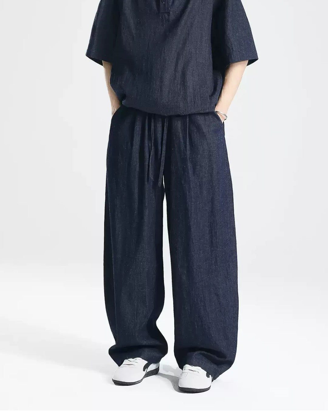 COTTON LINEN STRAIGHT JEANS MT085