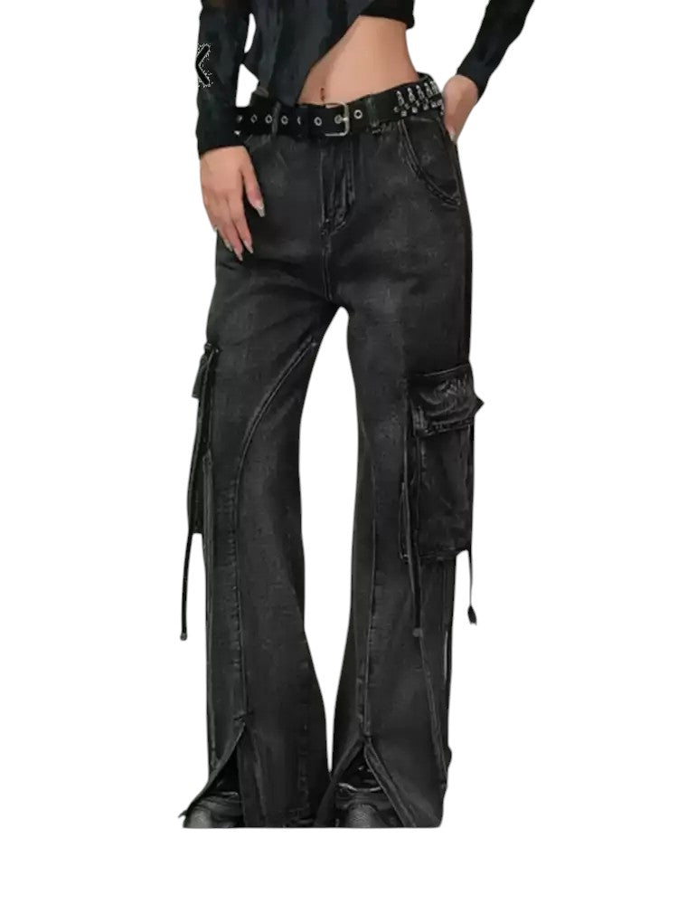VINTAGE WIDE-LEG CARGO JEANS ST5197