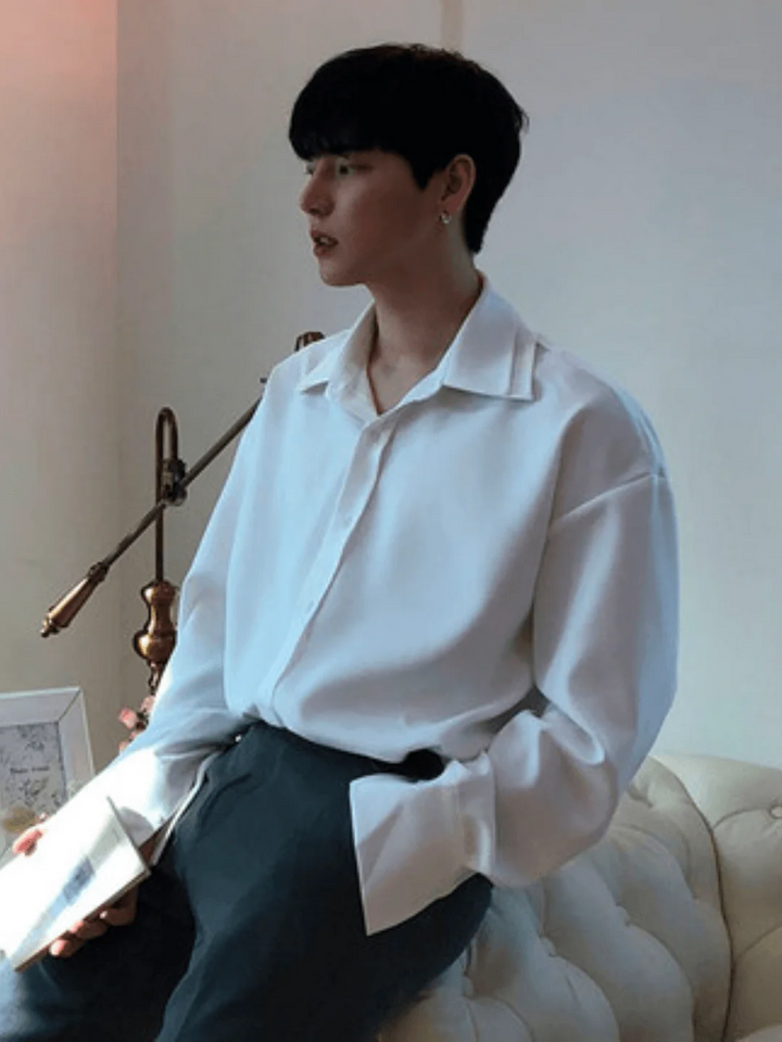 [DAVID&ME] Handsome Ice Silk Shirt st197