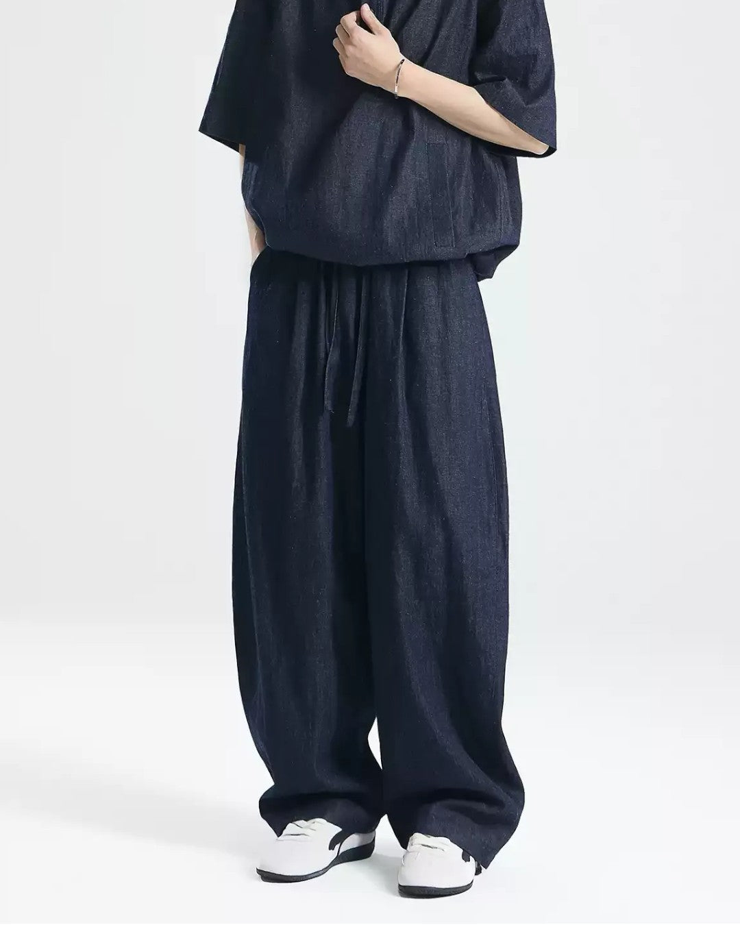 COTTON LINEN STRAIGHT JEANS MT085