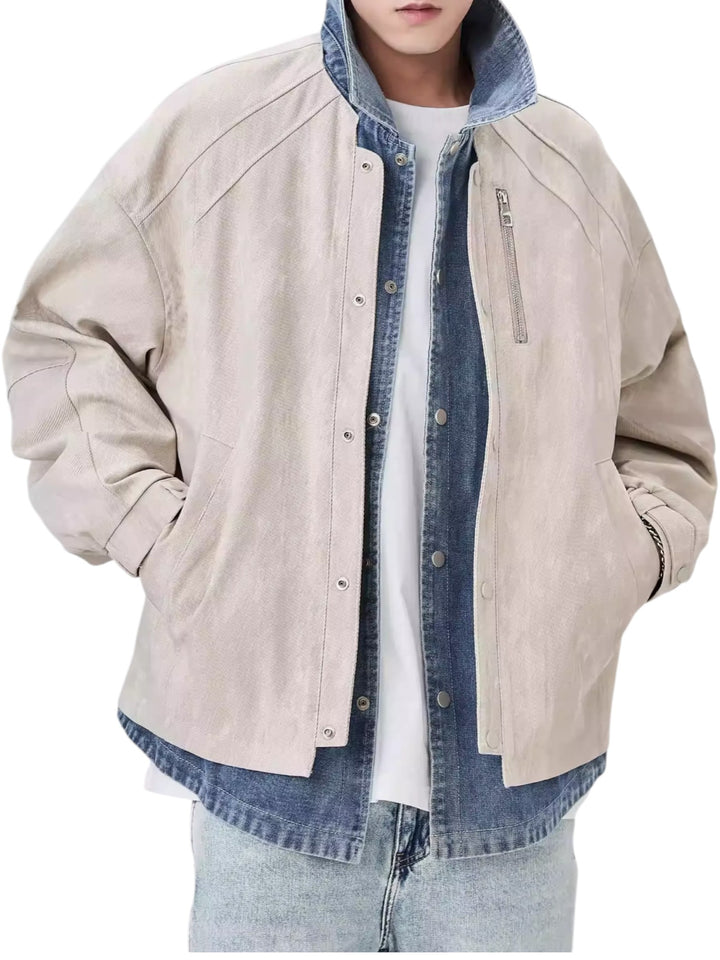 FAKE-LAYER PANELLED DECONSTRUCTED CLEANFIT JACKET ST5115