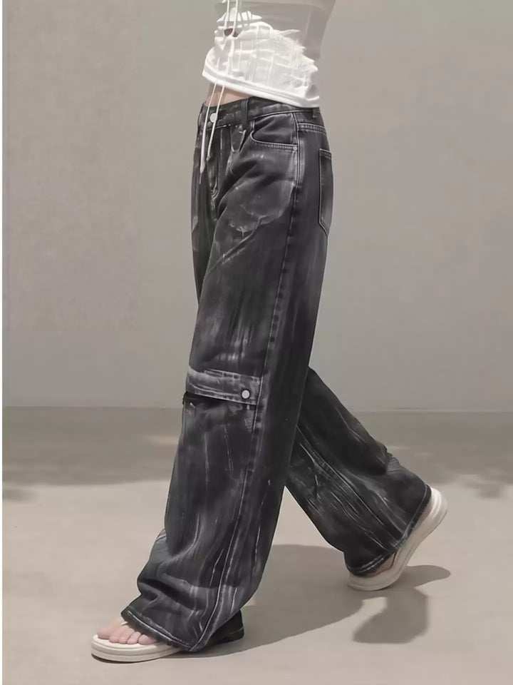 WASHED FLARED JEANS ST5193