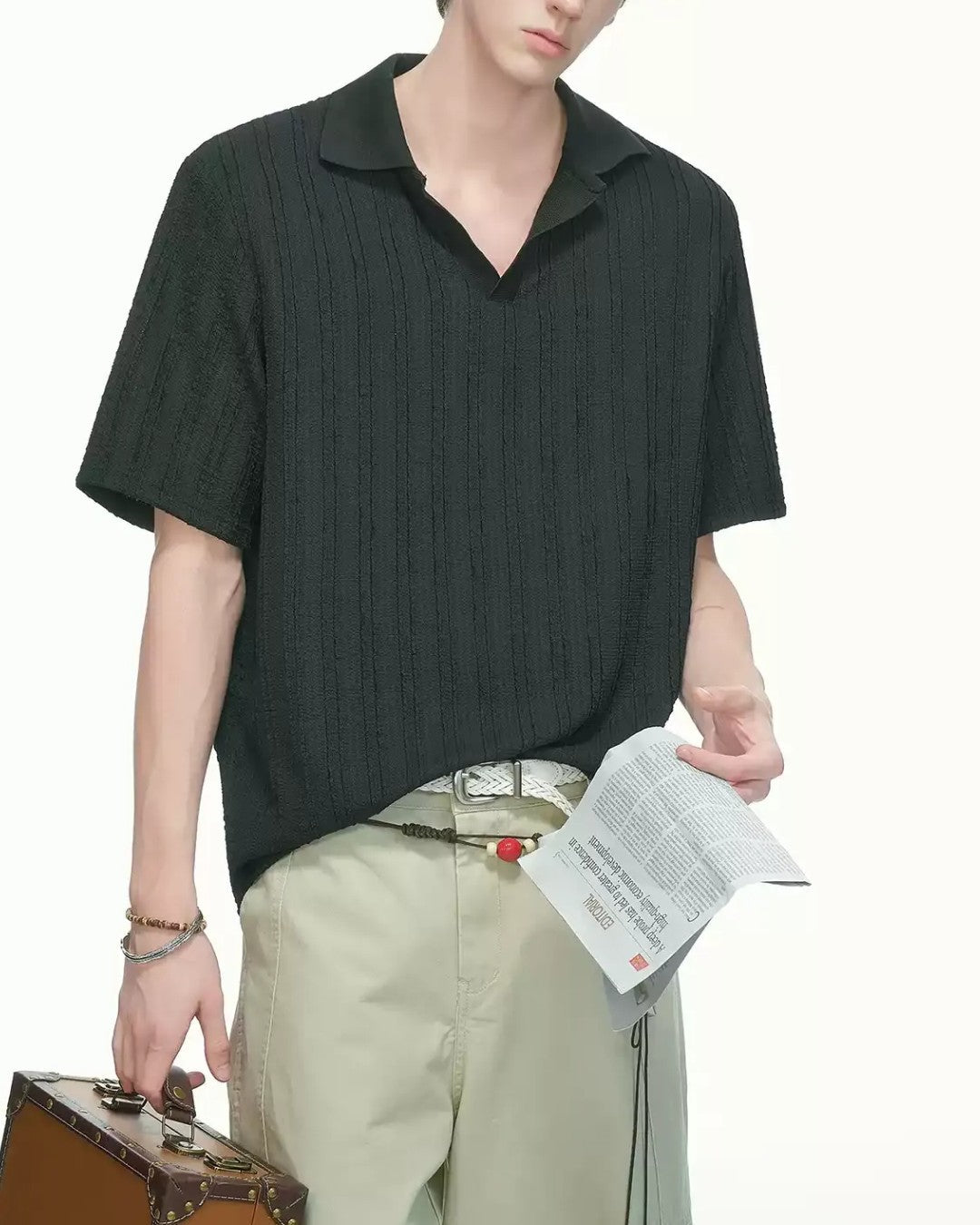 SEAGULL COLLAR KNIT POLO SHIRT MT567