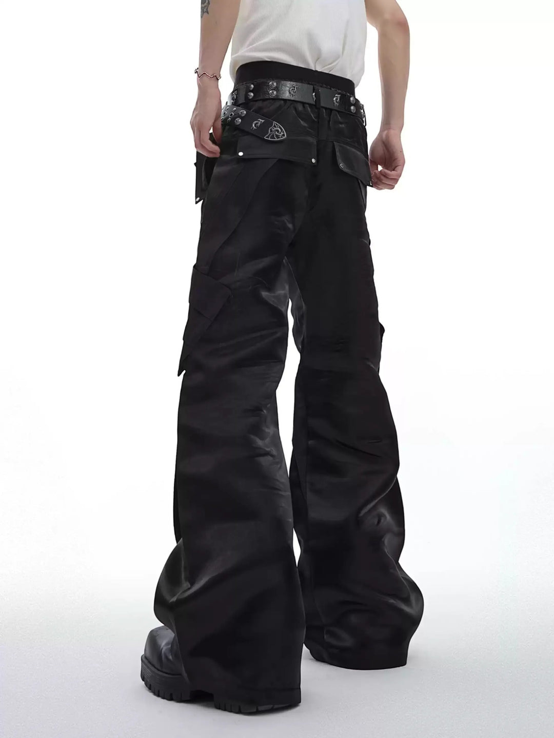 DECONSTRUCTED LIQUID SHINE LEATHER PANTS ST5210