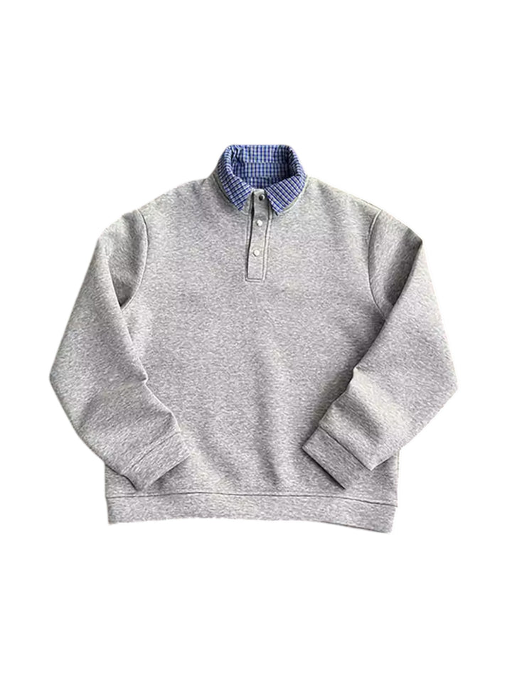 FAKE-LAYER HENLEY COLLAR CLEANFIT HOODIE ST5127