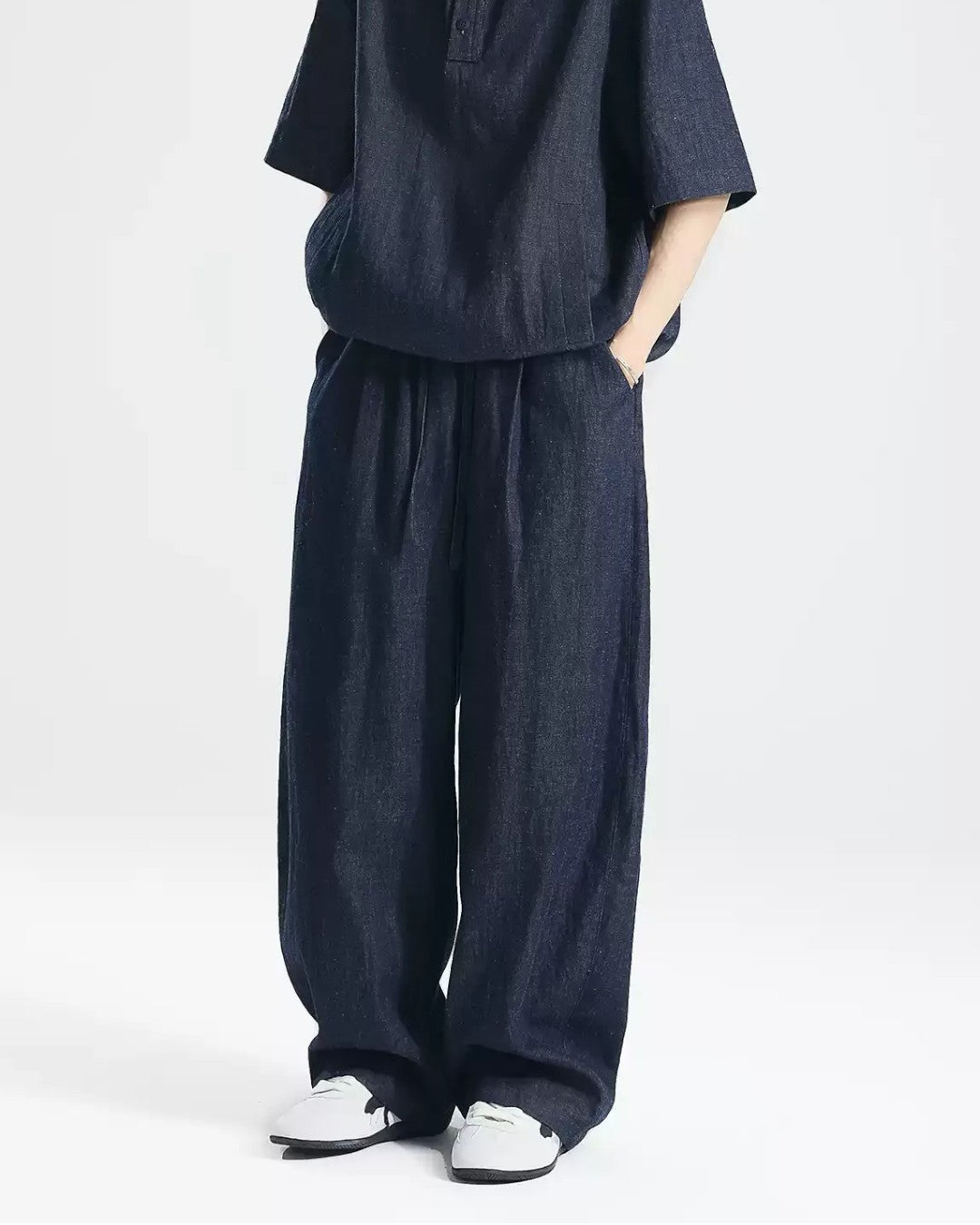 COTTON LINEN STRAIGHT JEANS MT085