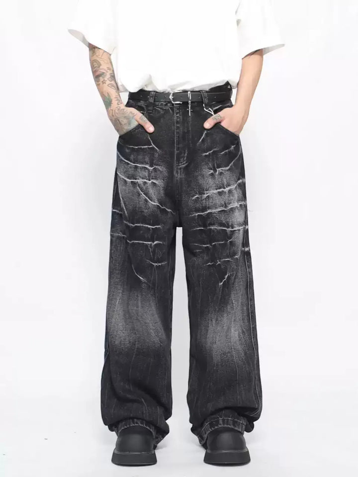 VINTAGE CLEANFIT LIGHTNING WASHED LOOSE JEANS ST5188