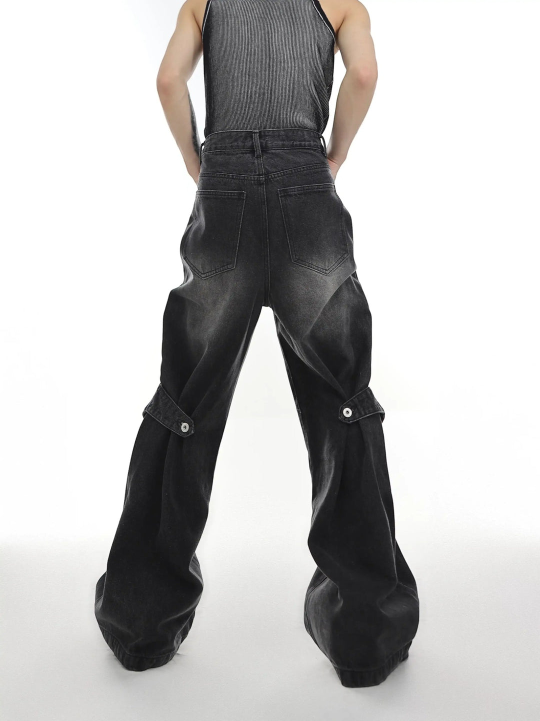 DECONSTRUCTED PANELLED WASHED JEANS ST5187