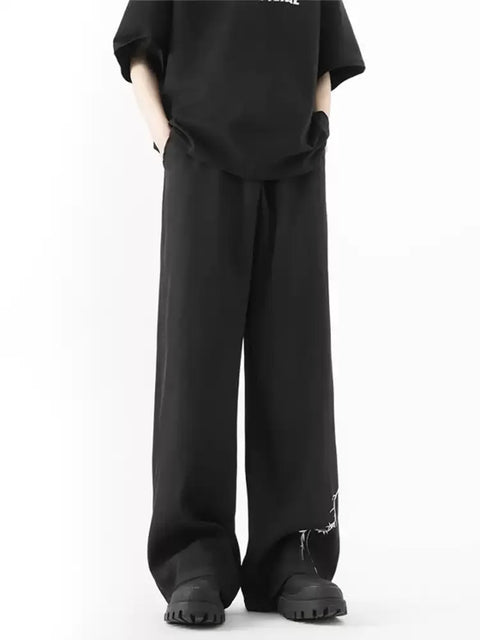 HEAVY ICE SILK WIDE-LEG TROUSERS ST5168
