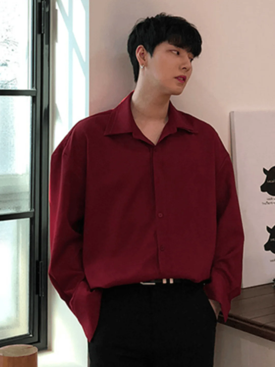 [DAVID&ME] Handsome Ice Silk Shirt st197