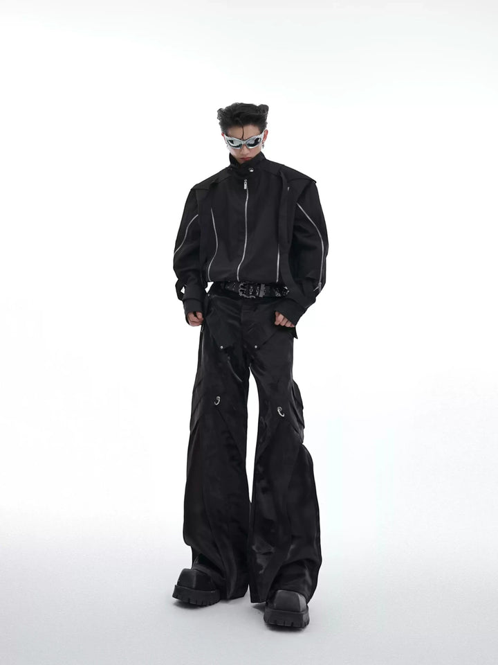 DECONSTRUCTED LIQUID SHINE LEATHER PANTS ST5210