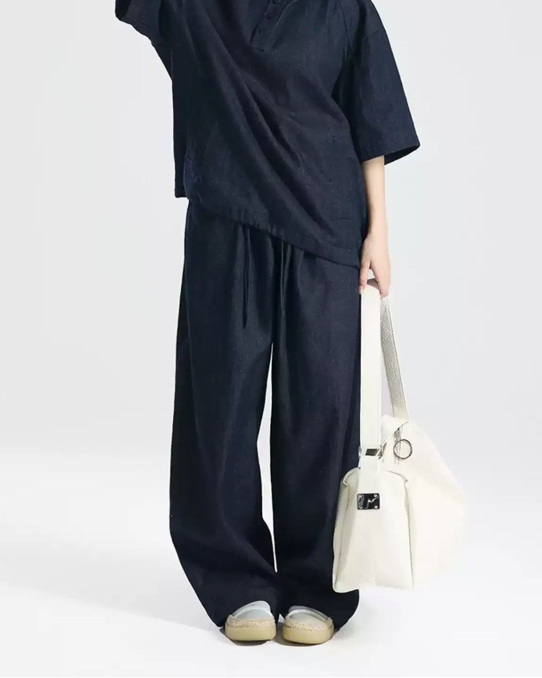 COTTON LINEN STRAIGHT JEANS MT085