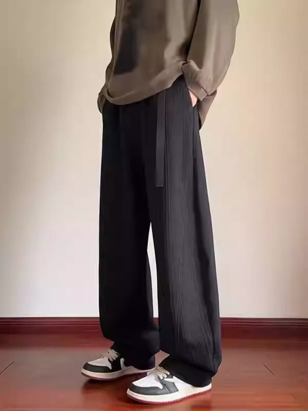 SABER-CUT JACQUARD KNIT TROUSERS ST5145