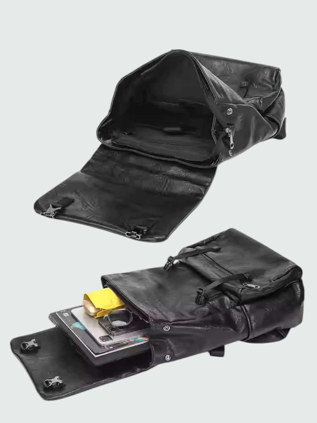 [NESBIT] FAUX LEATHER COMMUTER BACKPACK st5067