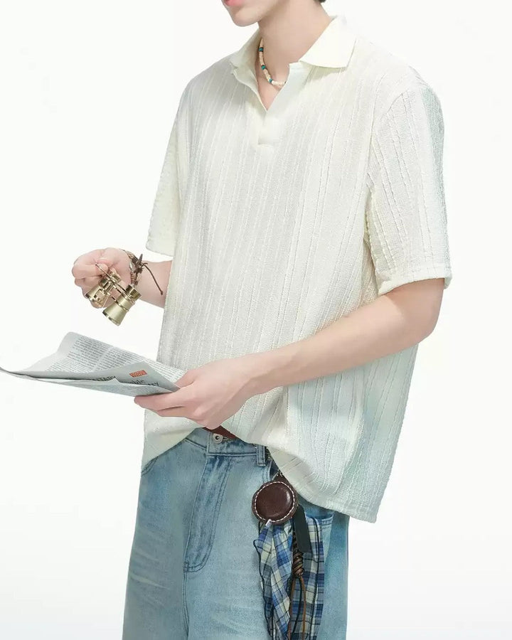 SEAGULL COLLAR KNIT POLO SHIRT MT567