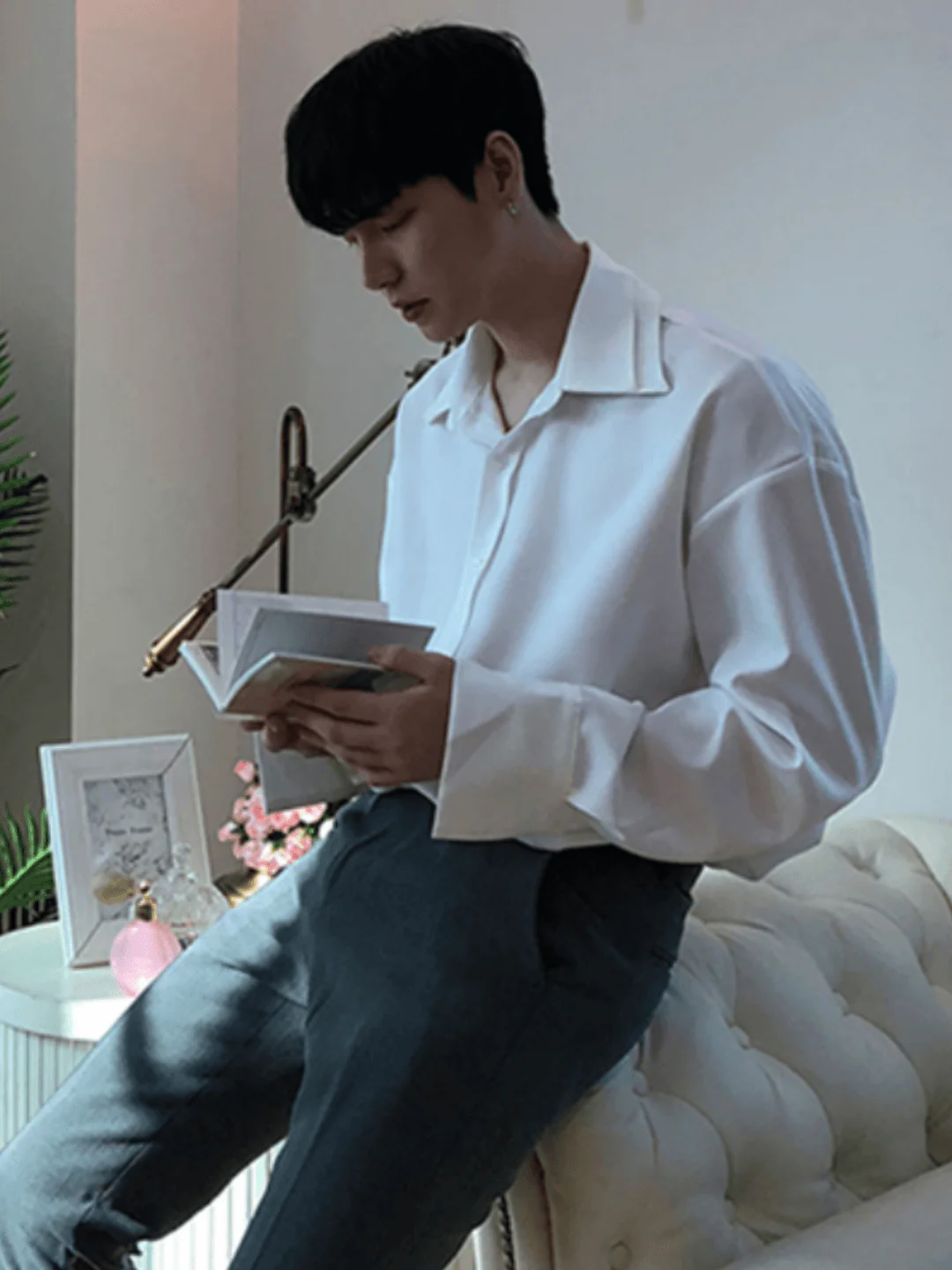 [DAVID&ME] Handsome Ice Silk Shirt st197