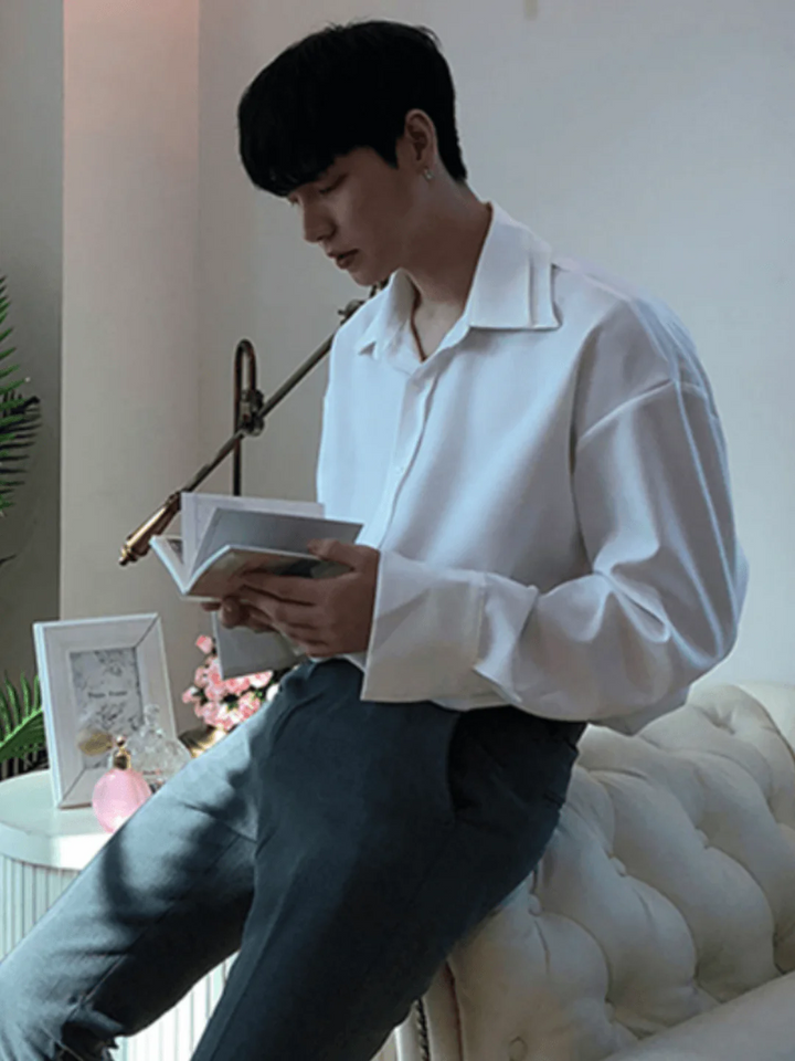 [DAVID&ME] Handsome Ice Silk Shirt st197