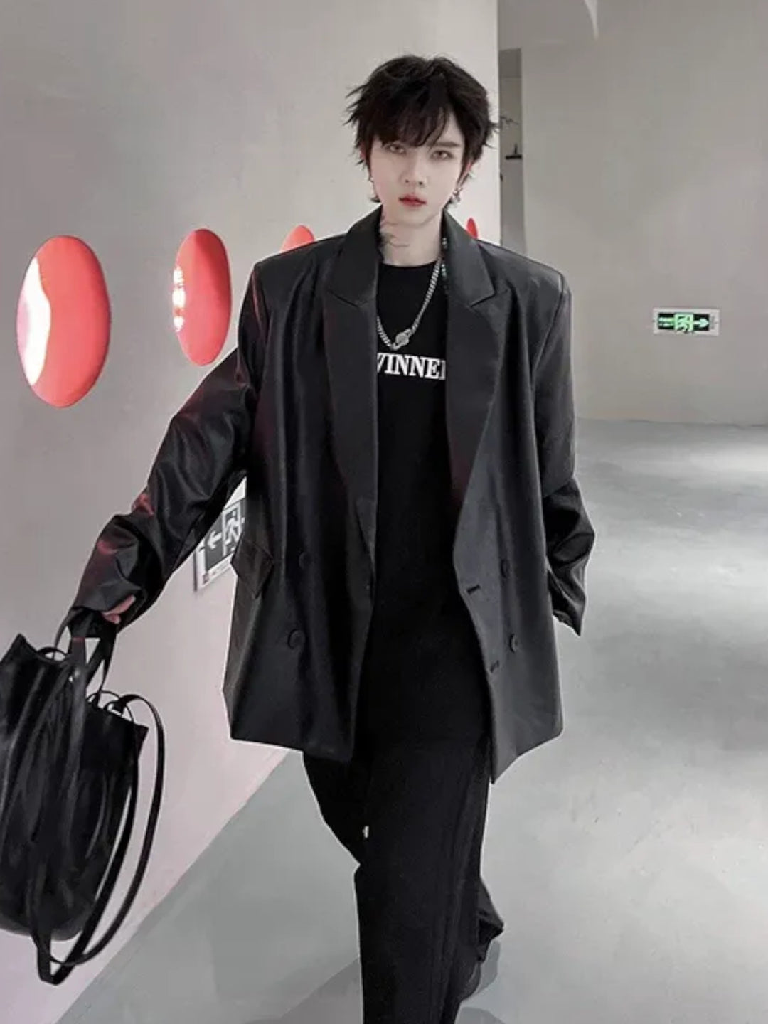 PADDED PU DECONSTRUCTED COAT ST5155